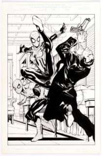 Chris Batista and John Livesay - Spider-Girl #39 Splash Page 1 Original Art (Marvel, 2001).