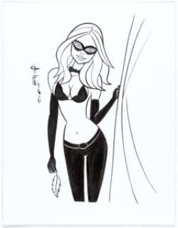 Howard Shum - "The Blonde" lllustration Original Art (undated). She‘s seems friendly, but that feather -