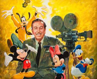 Paul Wenzel | Walt Disney and Friends Portrait Painting Original Art (1985). | Heritage