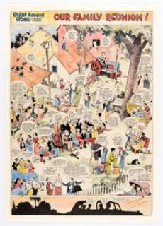 Dudley Fisher | Right around Home Sunday Comic Strip Original Art dated 9-18-38 (King Features Syndicate, 1938). ... | Heritage