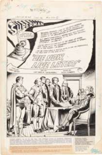 Curt Swan and Tex Blaisdell - Action Comics #463 Story Page 1 Original Art (DC, 1976).