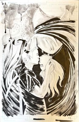 Megan Hutchison | Valiant Comics Faith Cover Inks | Megan Hutchison