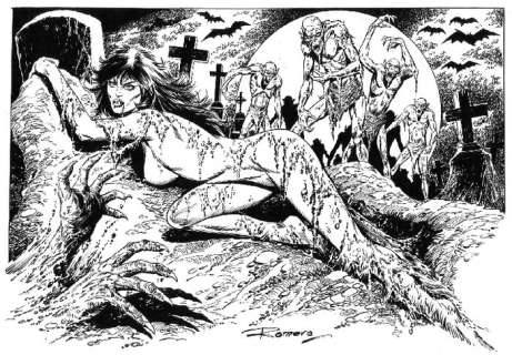 Romero, Enrique Badia | Original art for a poster  - Vampire  - [ca. 1988] | Catawiki