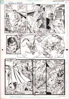 Doug Hazlewood, Tom Grummett | Adventures of Superman #493 P.17 - Superman & Lord Satanus - Signed - 1992 | Anthony’s Comic Book Art