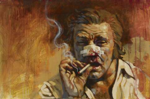 Phillips Sean Anglais 1965 | A Wolf among Wolfes - Série : CRIMINAL Planche originale de la couverture du Comics… | Cornette de St Cyr