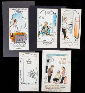Monty Hall Collection: Nine (9) Original Panels by Bill Keane for his Channel Chuckles all Relating | Goldberg Coins & Collectibles