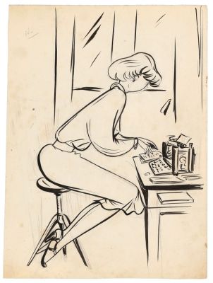 Sempé | Lot 117 - Illustration à l’encre de Chine représentant… | AZ auction