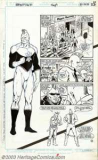 Todd McFarlane and Tony DeZuniga - Original Art for Infinity, Inc. #30, pages 22 and 23 (DC, 1986).  Nice two-page - | Heritage