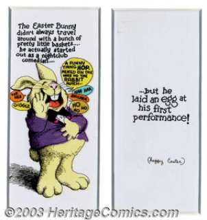 Robert Crumb - Original Greeting Card Illustration - Easter Bunny (undated, 1960s). The Easter Bunny is the - | Heritage