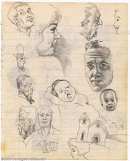 Robert Crumb - Original Sketches (1962). This wonderful, seldom seen sketch page by Robert Crumb, features an - | Heritage