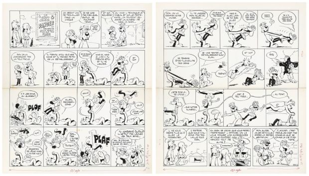 Gotlib | Gai-Luron, gag n°1224 complet en 2 planches à… | AZ auction