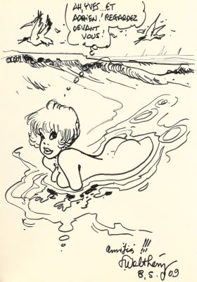 Walthéry | Lot 076 - Natacha, tirage de tête "Atoll 66" n°EA, signé… | AZ auction