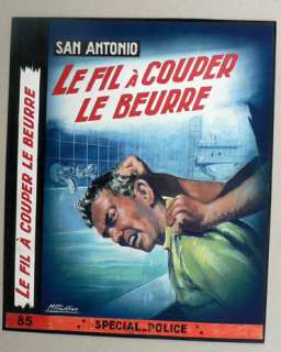 Gourdon Michel. (Né En 1925) | GOURDON Michel. Â« San Antonio. Le Fils Ã  couper le Beurre Â». Gouache&h | Tessier Sarrou