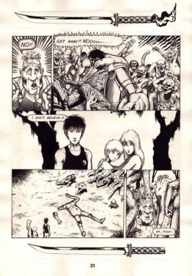 1986 Aircel Comics SAMURAI #8 pg. 31 Barry Blair NIGHTWYND Comic Art KILL DEATH | eBay US (Buy It Now)