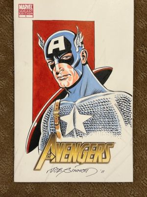 Joe Sinnott sketch original art Marvel cover avengers Captain America Stan Lee | eBay US