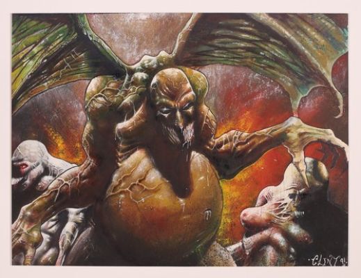 Untitled Monster Painting by Clint Langley | eBay US (Buy It Now)