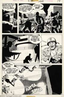 Russ Heath - Original Art for Our Army at War #279, page 10 (DC, 1975). A great Sgt. Rock page, filled with noir - | Heritage