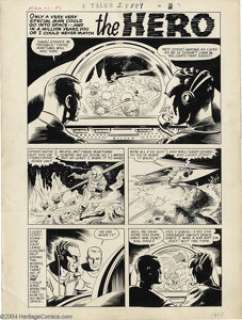 Marvin Stein - Alarming Tales #2 Complete 2-page story "The Hero" Original Art (Harvey, 1957). Marvin - | Heritage