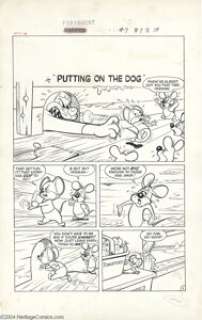 Dave Tendlar - Paramount Animated Comics #7 "Putting on the Dog" Complete 5 page Herman and Katnip Story - | Heritage