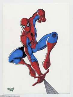 JE Smith - Spider-Man Pin Up Original Art (2004). Your Friendly Neighborhood Spider-Man swings into action in this - | Heritage