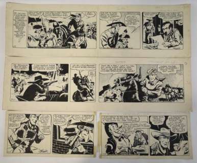 3 Original Pen&Ink "Red Ryder" Comic, Fred Harman | misc / divers