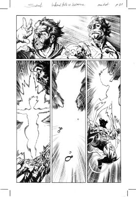 Jonas Scharf | Infernal Hulk vs Wolverine Page 21 | Geoff M Art Sales