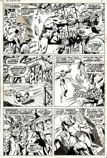 John Buscema Tom Palmer - Avengers #77 P 2 (Goliath, Scarlet Witch, Quicksilver, & the Vision All Destroy a House!) 1970
