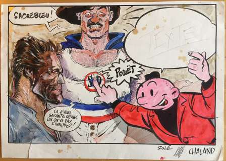 Yves Chaland, Fabrice Lamy, Jean Sole | Chaland / Sole / Lamy - Promotion For City of Lyon | ComicArtFans Classifieds