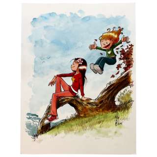 Wiliam Maury Dit William (Né En 1969) | Les sisters. Illustration des sisters sur papier aquarelle. Technique mixte aquarelle feutre à alcool. 29,7 x 21 cm Signé en... | HVMC