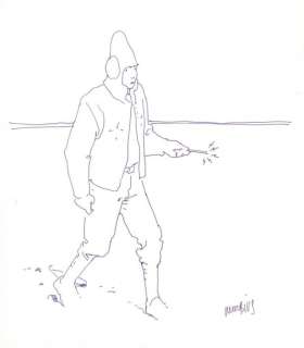 Lot #444 | Moebius. Dessin original non nominatif John Difool | BDEnchères