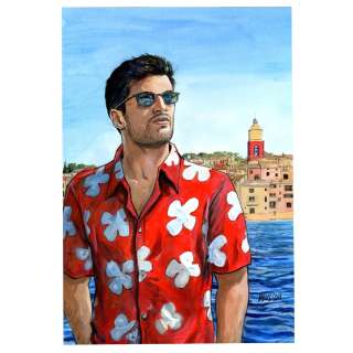 OLIVIER BERLION (NÉ EN 1969) - Lot #223 - Tony Corso. Année 2020. llustration. Acrylique, signé 36 x 26 cm