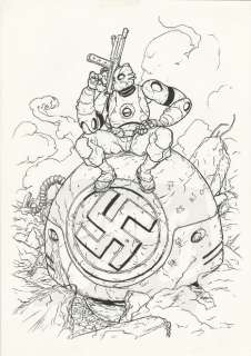 Ricardo VenÃ¢ncio - Atomic Robo Illustration (inks)