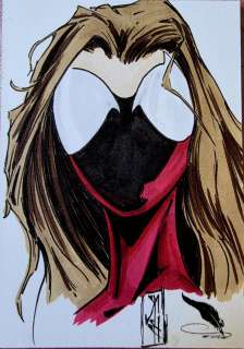Rafael Maldonado Bad Hand | Jessica Drew Spider Clone Sketch Card - Spider-Man Art Drop | TDArt