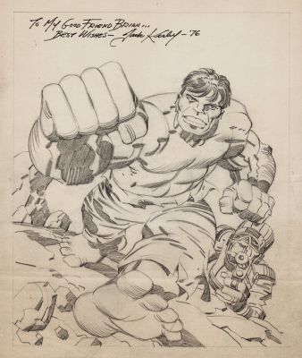 Jack Kirby - Hulk Specialty Pinup (1 of the Best Hulk Drawings Ever Created By His Creator: Jack Kirby!) 1976