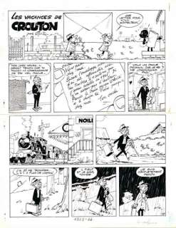 Lot #551 | Tillieux. Planche originale Vacances de Crouton | BDEnchères