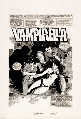 Jose "Pepe" Gonzalez | Vampirella #25 Splash (’What Price Love’ Awesome Vampirella Grabbed By 3 Druggies & Ready To Be Syringe Injected!) 1973 | Romitaman