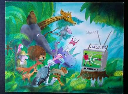 F.I.F.A Italia 90 World Cup Football - 19x Original Hand Drawings - 1990 World Cup | Catawiki