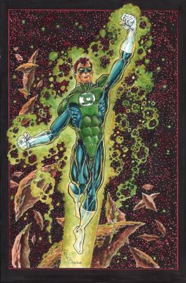 Pat Broderick | Green Lantern Full Figure Color Art - Signed - 2013 | Anthony’s Comic Book Art