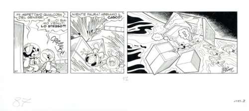 Scarpa, Romano - original strip "Topolino e l’enigma di Brigaboom" (1990) | Catawiki