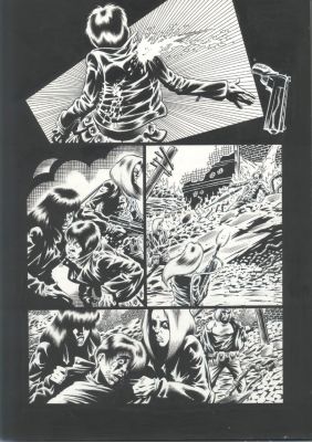 Jason Moore Kyle Hotz | Excellent Hotz Evil Ernie Page - Gunfight And Zombies Issue Evil Ernie: Destroyer # 6 Page 4 | Koch Comic Art