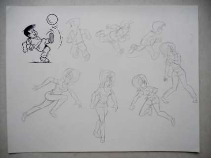 Merho (Merhottein, Robert) - Original study / sketches - Konstantinopel and Fanny - De Kiekeboes | Catawiki