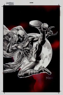 Mico Suayan | Moon Knight: Black, White Blood #1 Cover (Awesome Moon Knight Image Here!) 2022 | Romitaman