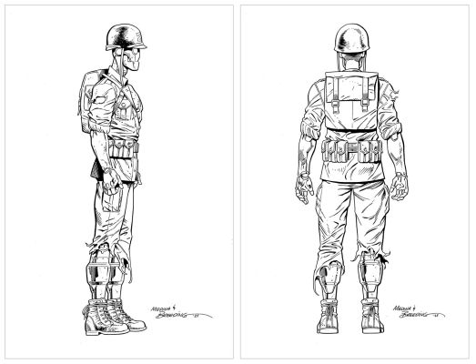 Brett Breeding Medina | G.I. Robot - Creature Commandos - Turn Around Art | Catskill Comics