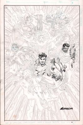 Art Nichols | ’Garcia’ Pencils with Some Nichols Inks Superboy Cover/Pinup Art - Signed | Anthony’s Comic Book Art