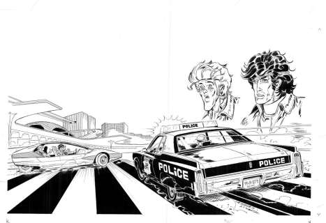 DENAYER Christian - Illustration originale Yalek tome 6 la ville sans ombre