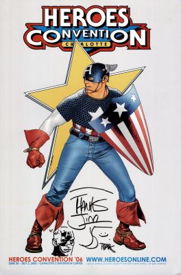 Travis Charest | Captain America Heroes Convention Remarque Drawing (2006) | Romitaman