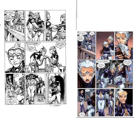 Chris Weston | Weston, Chris - Alan Moore’s Tom Strongs Terrific Tales #11 Pg 6, Jonni Future & Uncle Johnny Future 2004 | Cool Lines Art