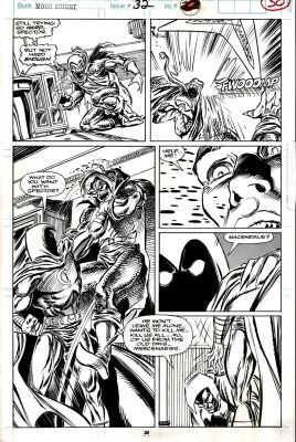Ron Garney, Tom Palmer | Moon Knight #32 P 30 (Spectacular Battle with Moon Knight & Hobgoblin!) 1991 | Romitaman