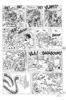 Dufau Elric | PLANCHE ORIGINALE 57 SPIROU LA BAIE DES COCHONS | Galerie Napoléon