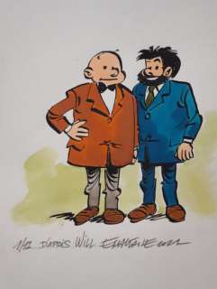 Eric Maltaite | Dessin original couleurs signé, hommage Ã  Tif et Tondu… | Geneva Auctions